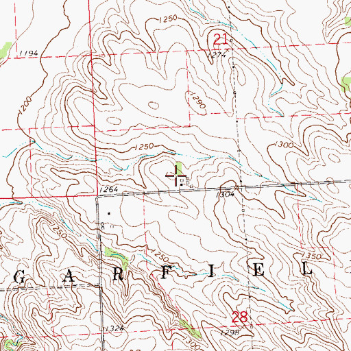 Topographic Map of Koenen Farms, IA