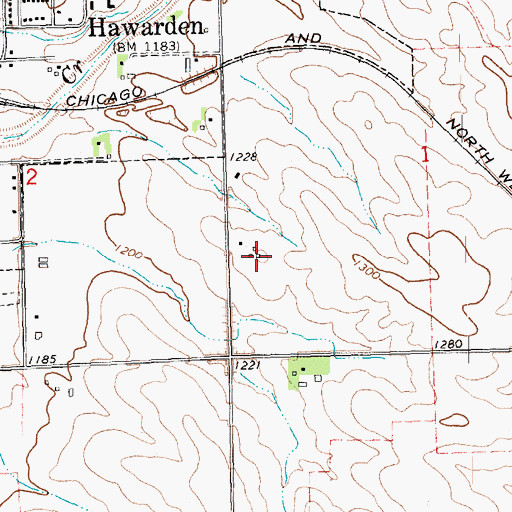 Topographic Map of Grandview Farm, IA