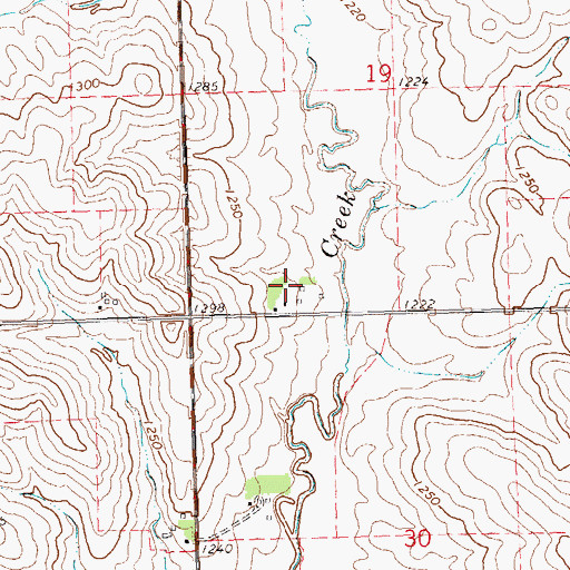 Topographic Map of Daale Farms, IA