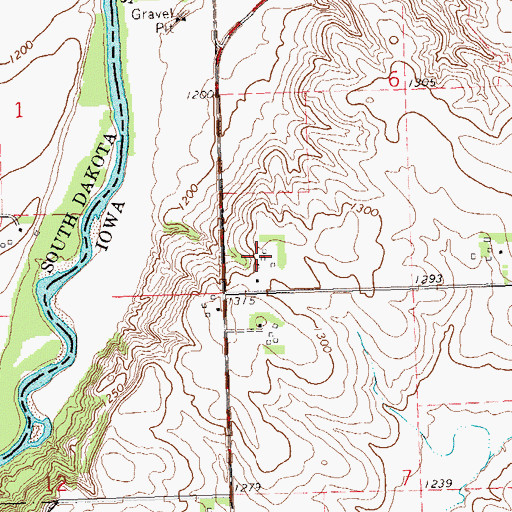 Topographic Map of Haverhals Farm, IA