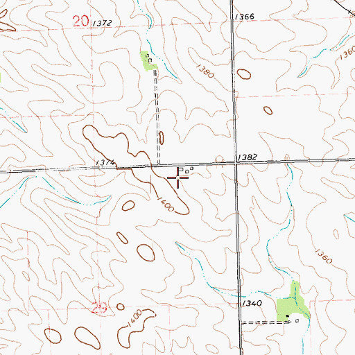 Topographic Map of J and J Farms, IA