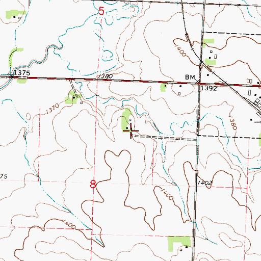 Topographic Map of Kruse Farm, IA