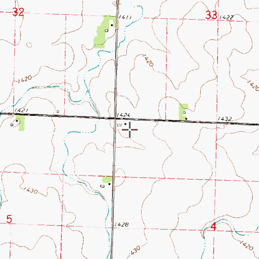 Topographic Map of Van Farm, IA