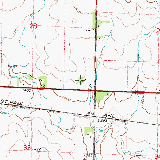 Topographic Map of Triple Tree Farm, IA