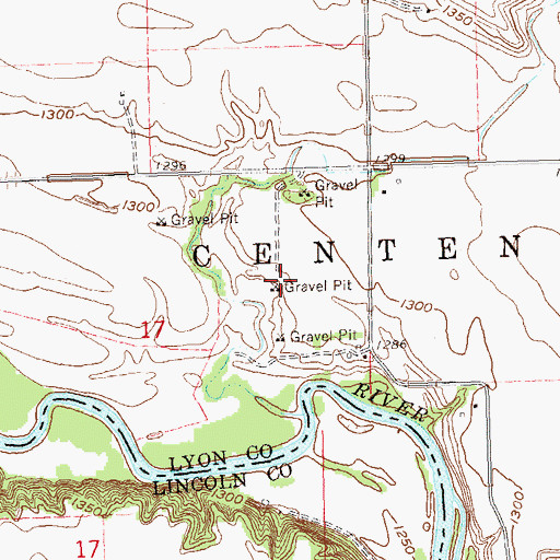 Topographic Map of Stensland Pit, IA