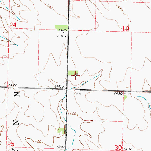 Topographic Map of Youngers Farm, IA
