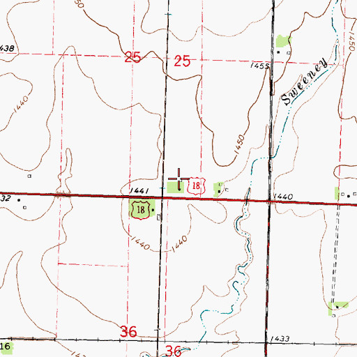 Topographic Map of Diamond H Farms, IA