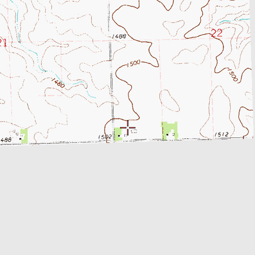 Topographic Map of Haack Farms, IA