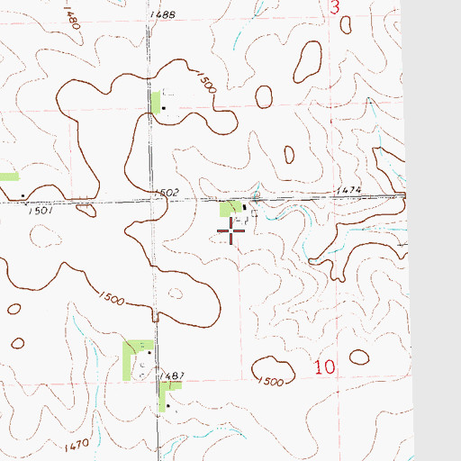 Topographic Map of T K Farms, IA
