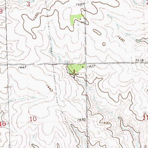 Topographic Map of Bruggeman Farms, IA