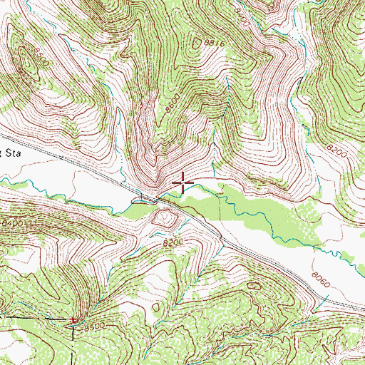 Topographic Map of Holland Ditch, CO