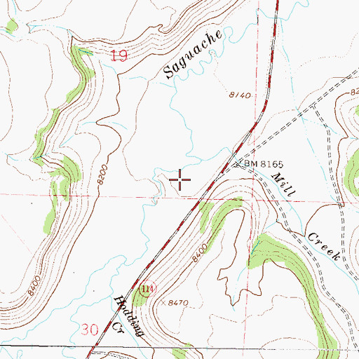 Topographic Map of Hougland Ditch, CO