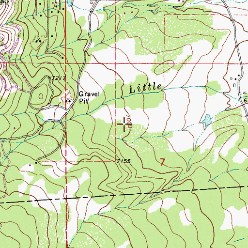 Topographic Map of Hunter Ditch, CO