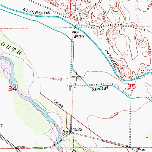 Topographic Map of Illinois Ditch, CO