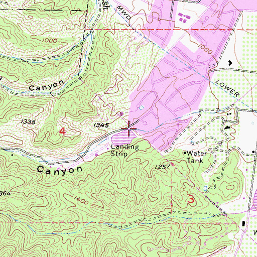 Topographic Map of Mabey Canyon, CA