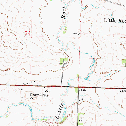 Topographic Map of Schneidermann Farm, IA