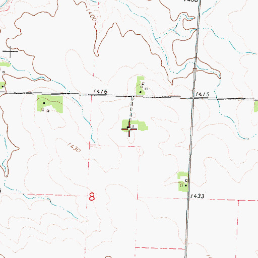 Topographic Map of De Groot Farms, IA