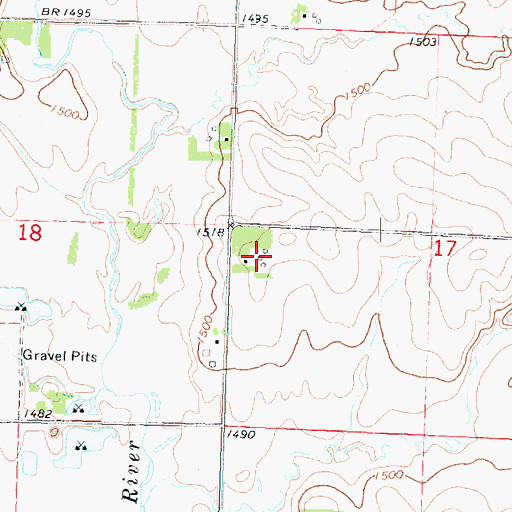 Topographic Map of Triple Pine Farm, IA