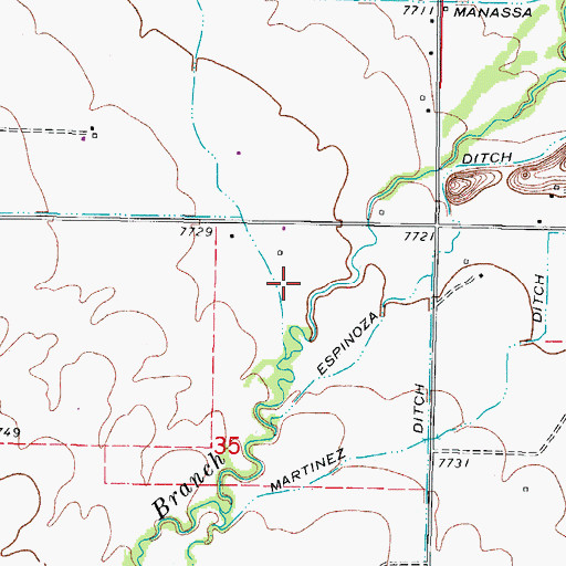 Topographic Map of Jacks Irrigating Ditch, CO