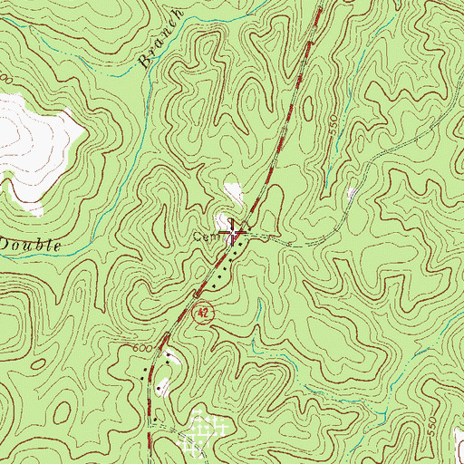 Topographic Map of James R Jones Family Cemetery, GA