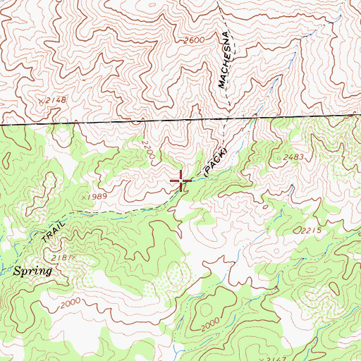 Topographic Map of Machesna Trail, CA