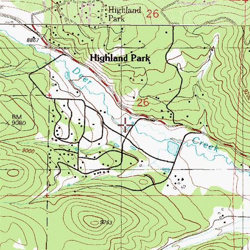 Topographic Map of Jeffries Crawford Ditch, CO