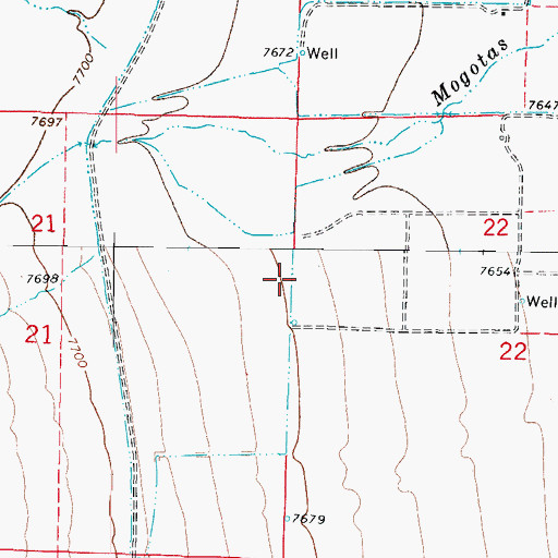 Topographic Map of Johnnie Smith Ditch Number 1, CO
