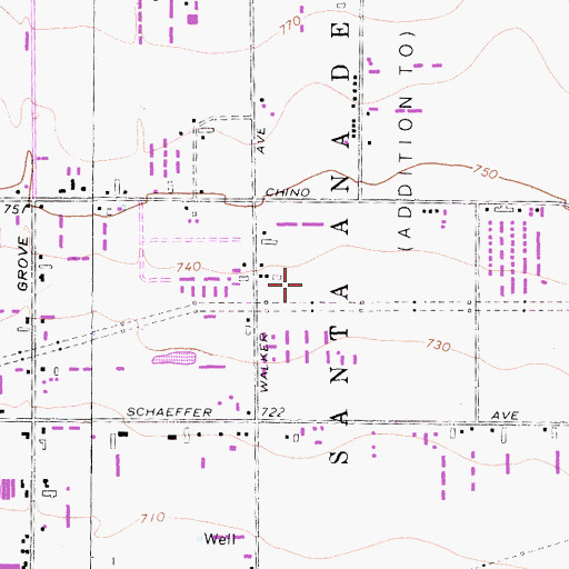 Topographic Map of Bacho's Dairy, CA