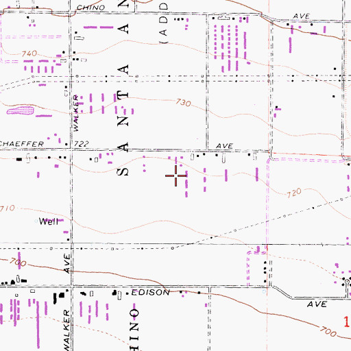 Topographic Map of Bangma Dairy, CA