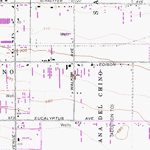 Topographic Map of L and M Dairy, CA