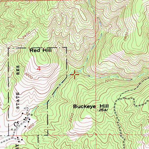 Topographic Map of Madrona Canyon, CA