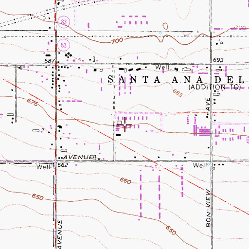 Topographic Map of Sultana Dairy, CA