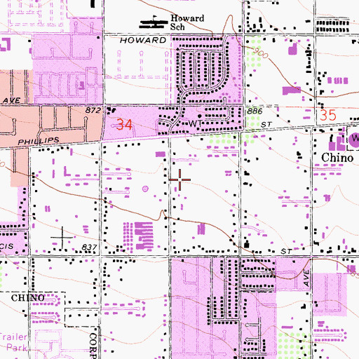 Topographic Map of Ambrosia Farm, CA