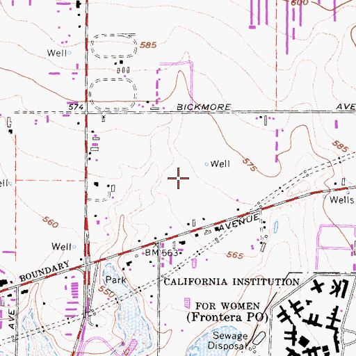Topographic Map of Marquez Dairy, CA
