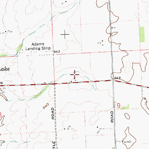 Topographic Map of Angle Farms, OH