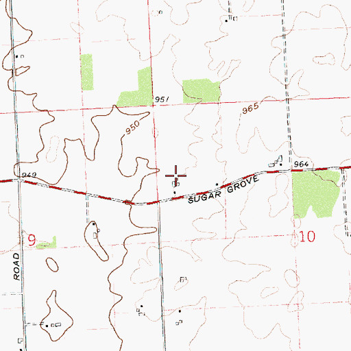 Topographic Map of Triple K Farm, OH
