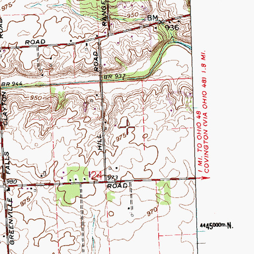 Topographic Map of Stillwater Valley Farm, OH