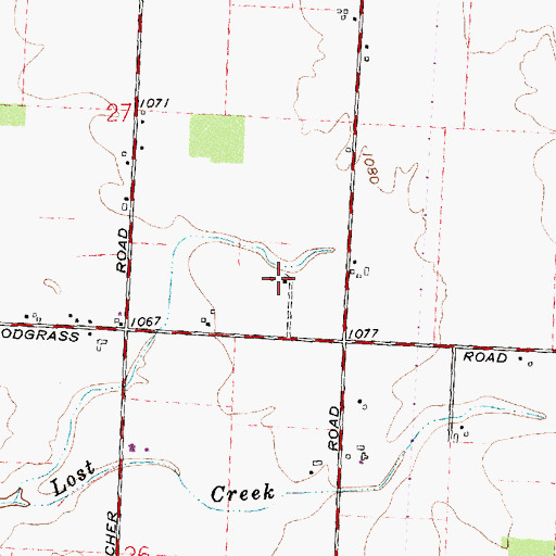 Topographic Map of Hill Farms, OH