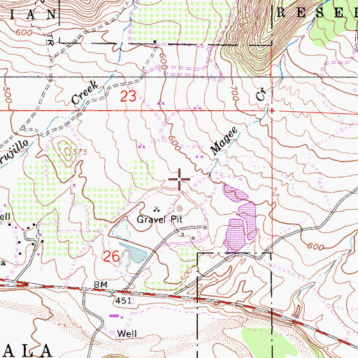 Topographic Map of Magee Creek, CA