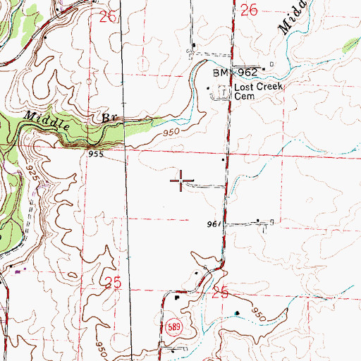 Topographic Map of Circle G Farm, OH