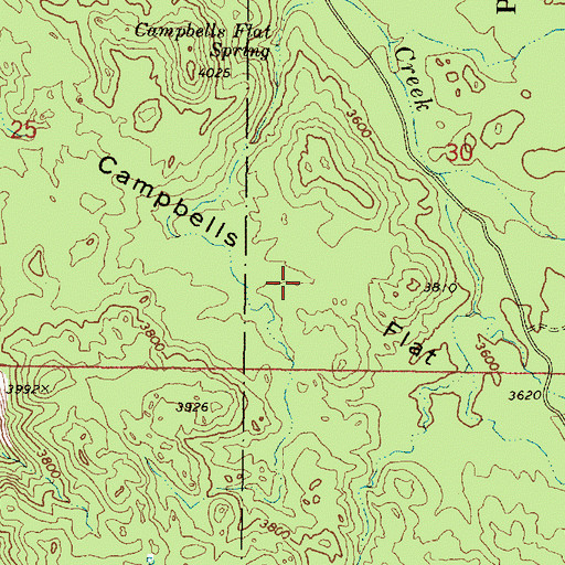 Topographic Map of Campbells Flat, AZ