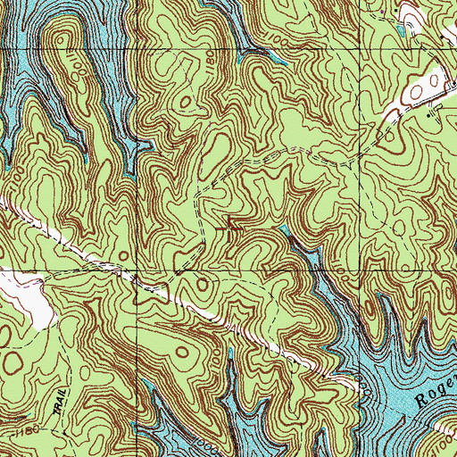 Topographic Map of Auger Springs Picnic Area, KY