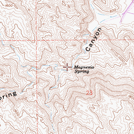 Topographic Map of Magnesia Spring, CA