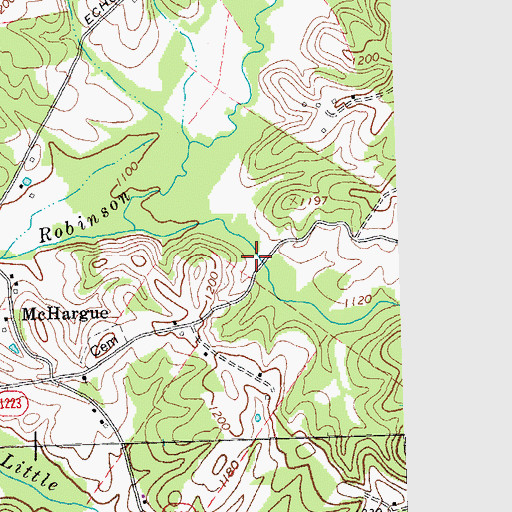 Topographic Map of Branham Mill (historical), KY