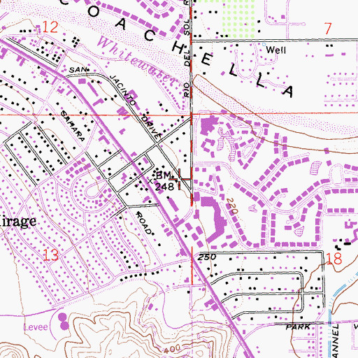 Topographic Map of Magnesia Spring Canyon, CA