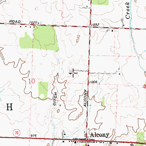 Topographic Map of Garden Stone Greenhouse, OH