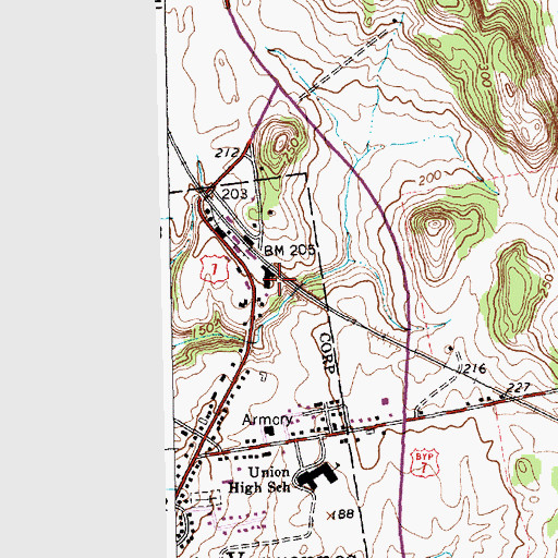 Topographic Map of Champlain Valley Creamery, VT