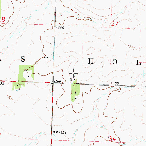 Topographic Map of Doorenbos Farm, IA