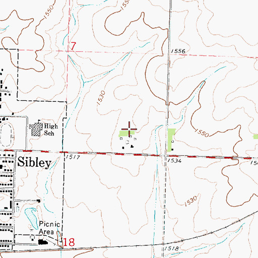 Topographic Map of Feldkamp Farms, IA