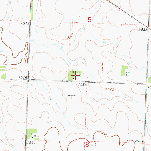 Topographic Map of Dreher Farm, IA
